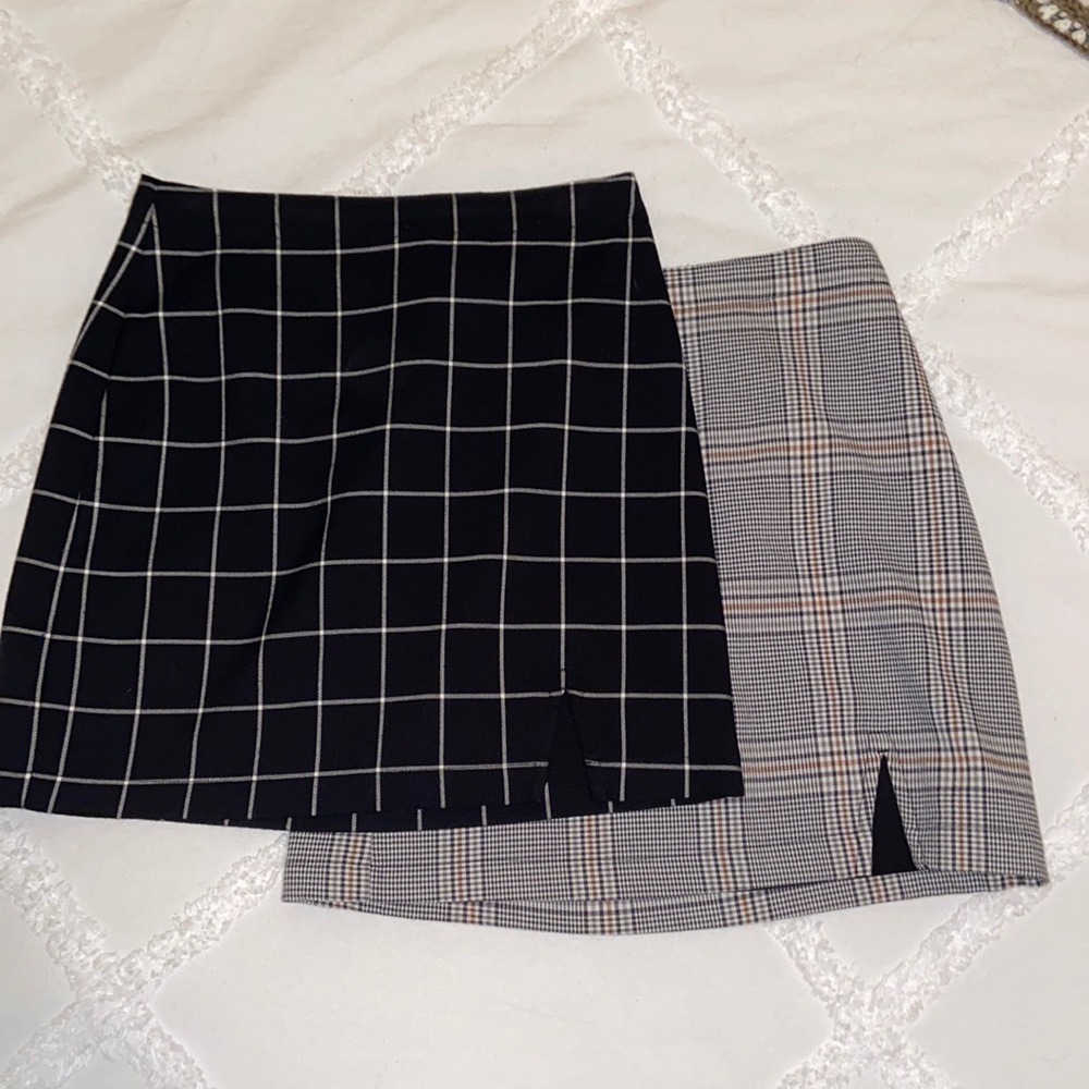 ABERCROMBIE PLAID A LINE SKIRT X 2